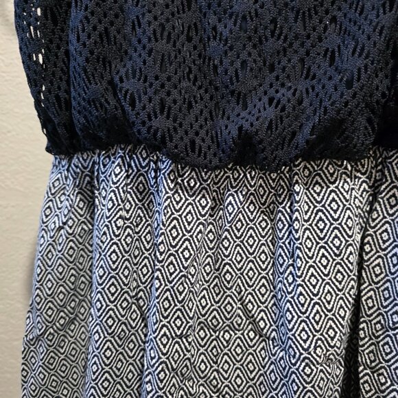 Maurices Boho Chic Black Tan Patterned Dress Above Knee Women's Size 0 - Picture 2 of 5